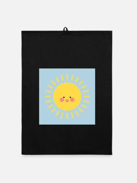 H - Organic dish towel - black - Front
