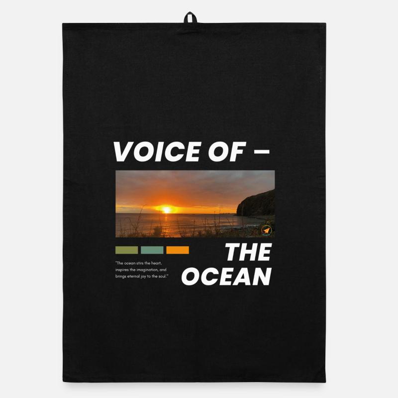 Sunset over the Ocean Organic dish towel