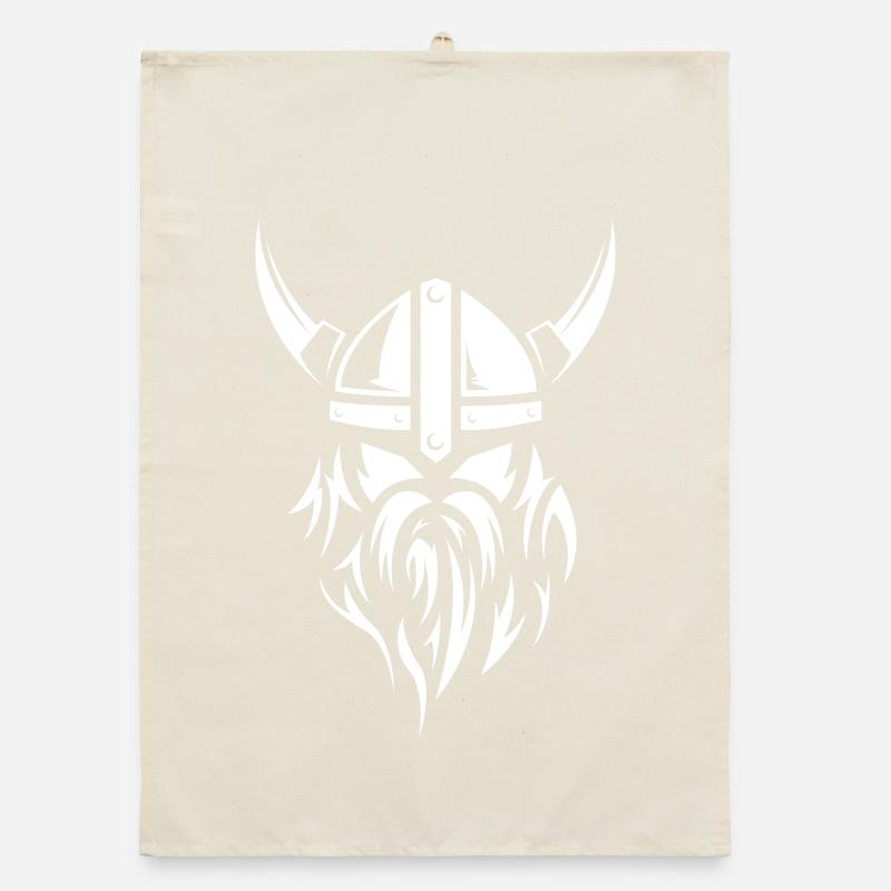 Viking Viking Beards Bart Fighter Symbol Organic dish towel