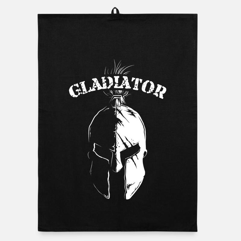 Gladiator Helm 300 Fighter Geschichte Römer Symbol Organic Geschirrtuch