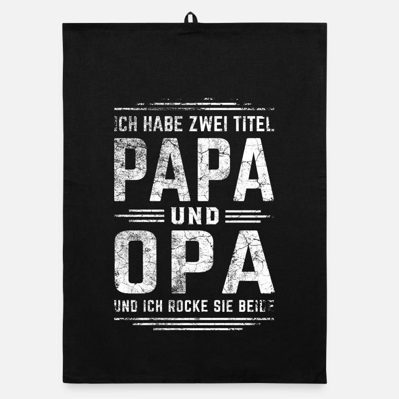 Papa und Opa - ich rocke sie beide Organic Geschirrtuch