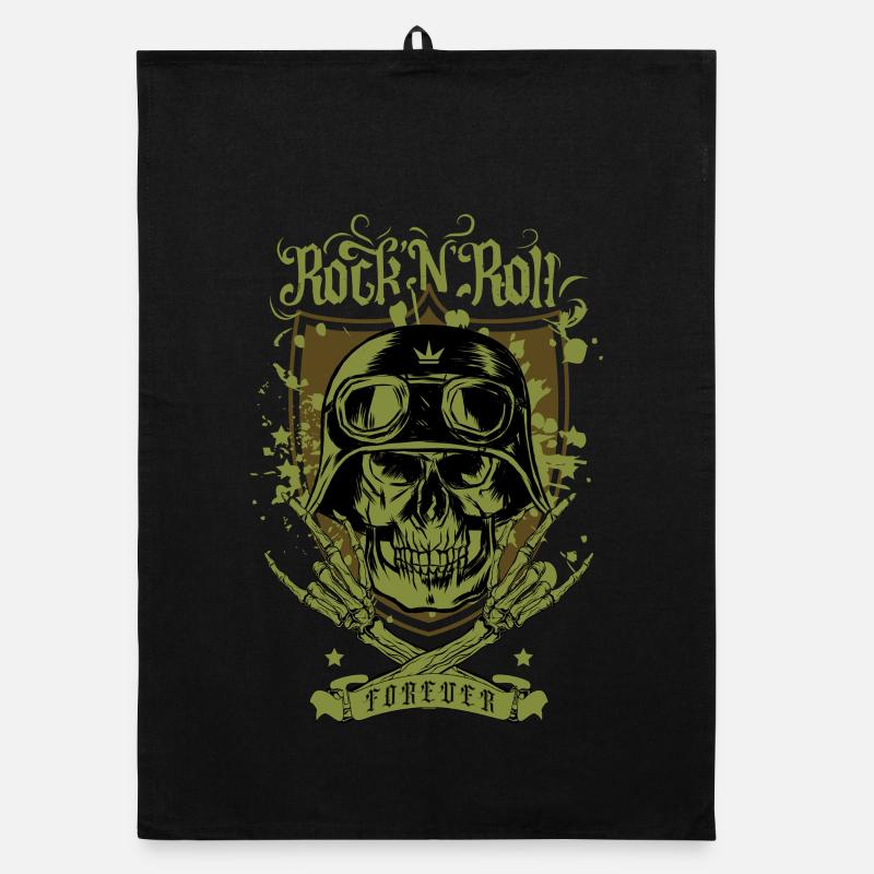 Rock 'n' Roll forever Organic dish towel