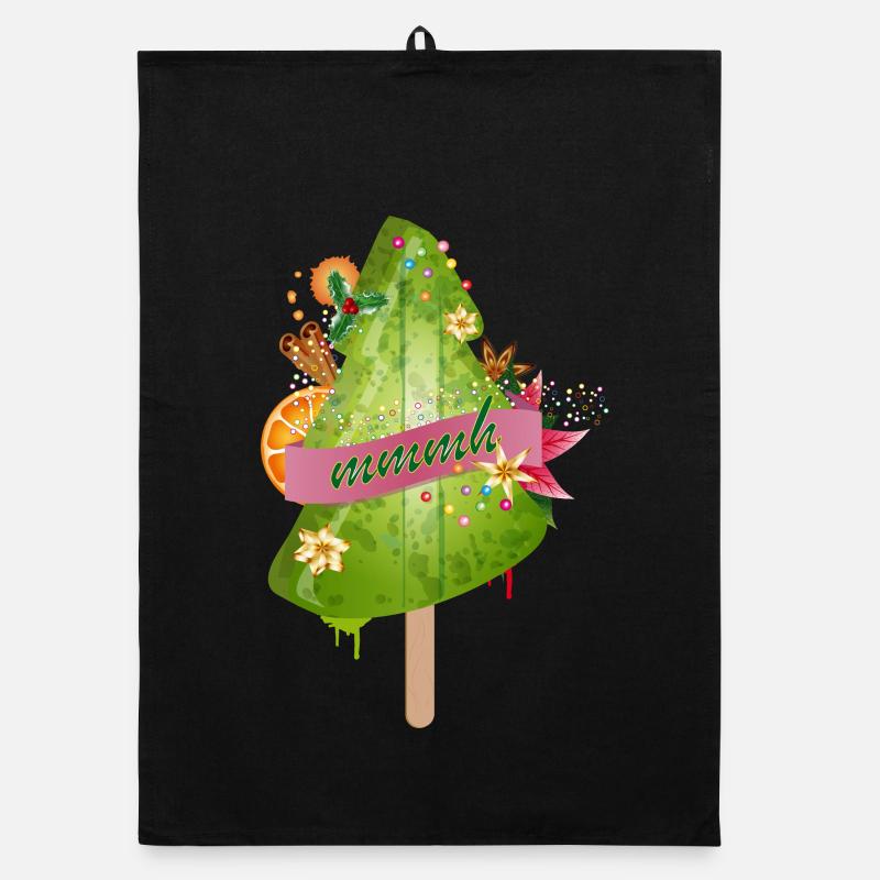 crème glacée lumineuse pour arbre de Noël et décorations de Noël Torchon bio