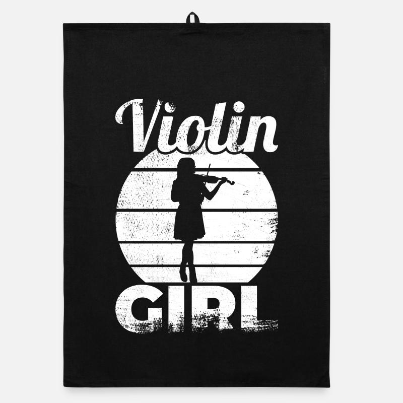 Drôle de fille de violon Torchon bio