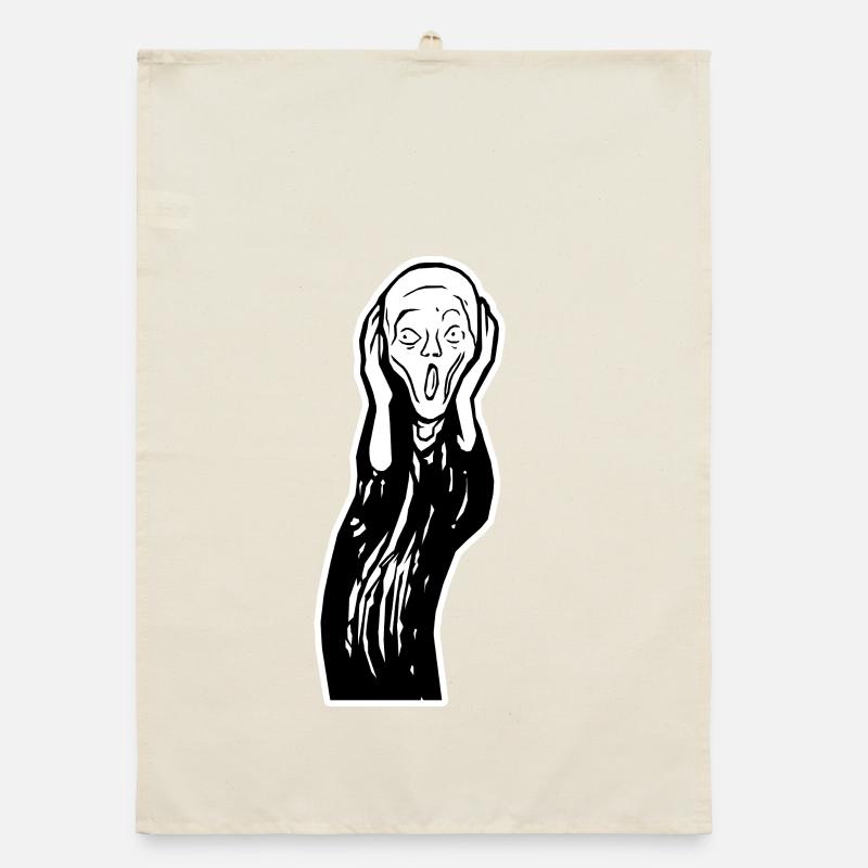 Scream Face Organic dish towel