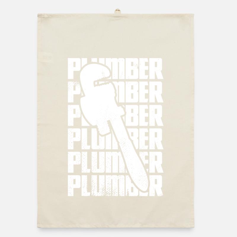 Funny plumber Organic dish towel