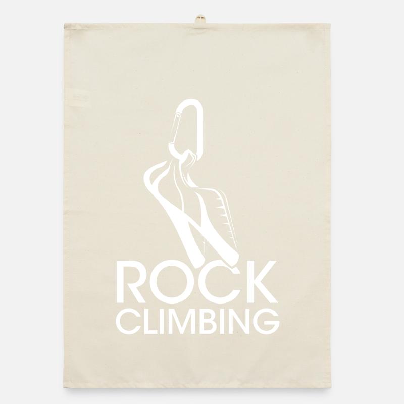 rock climbing klettern Kletterer Symbol Schuhe Organic Geschirrtuch