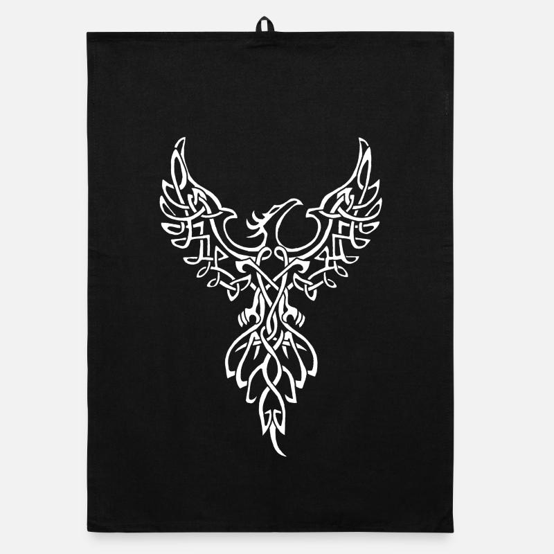 Symbole du phénix blanc Torchon bio