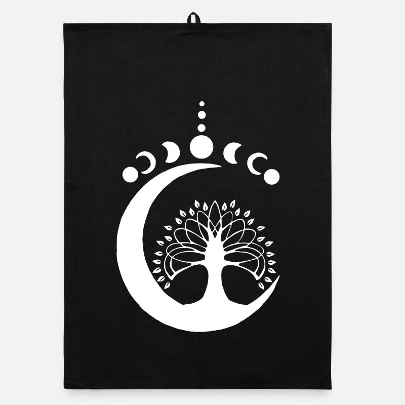Arbre lunaire blanc Torchon bio