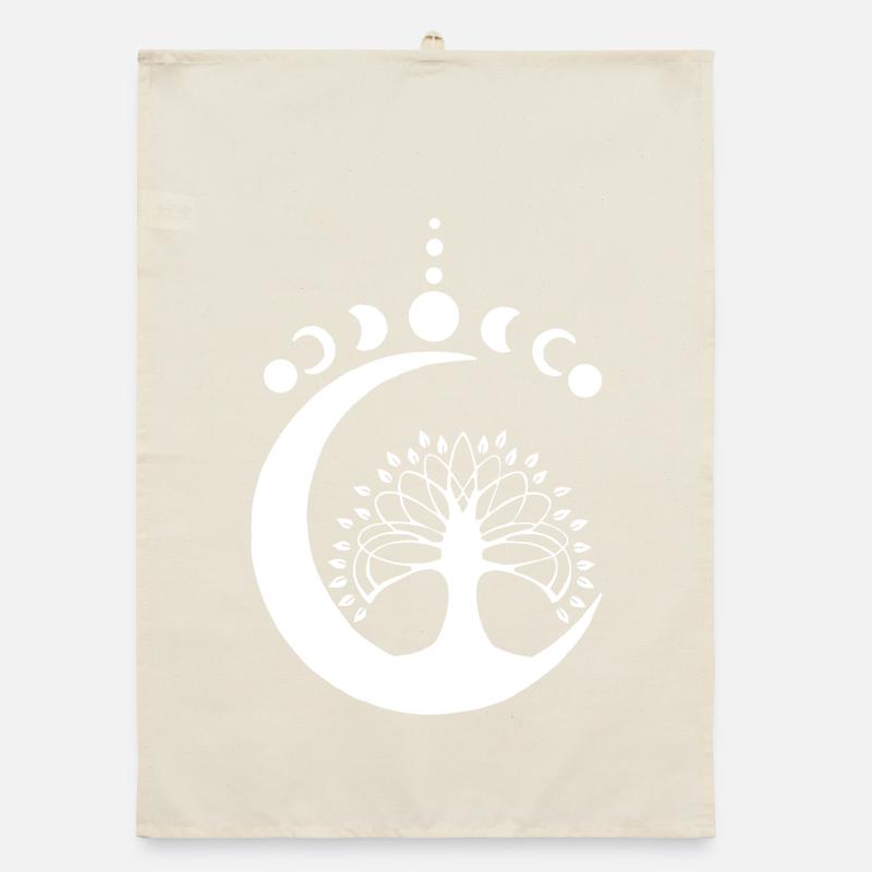 Arbre lunaire blanc Torchon bio