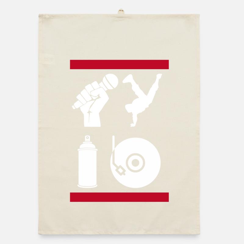 Die 4 Elemente des Hip-Hop Organic Geschirrtuch