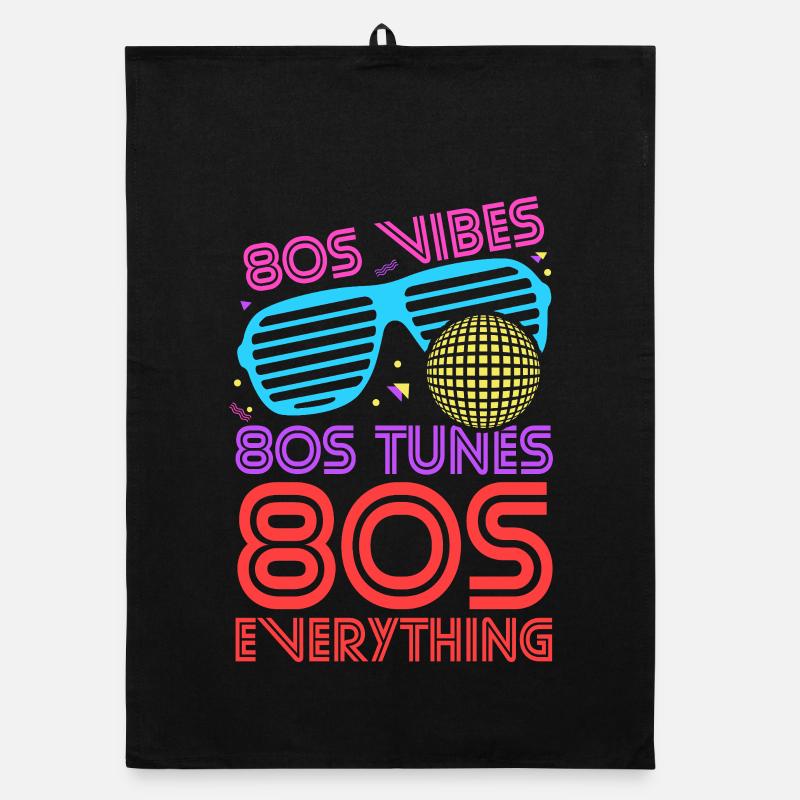 80s Vibes Tunes Everything Organic dish towel