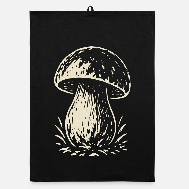 Cueilleur de cèpes - champignons - dicton Torchon bio