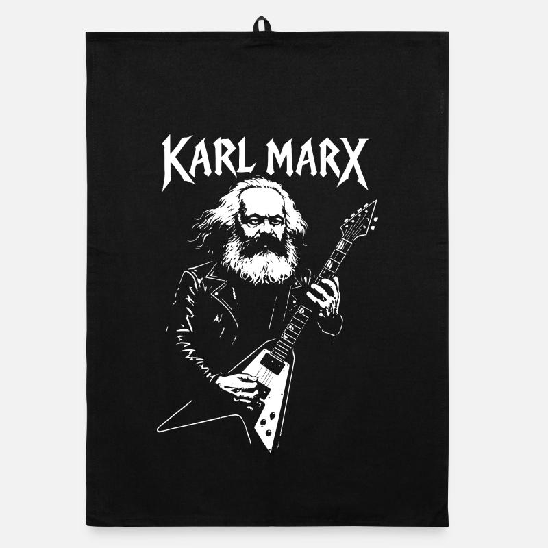 Philosopher Karl Marx Rock Portrait Organic dish towel