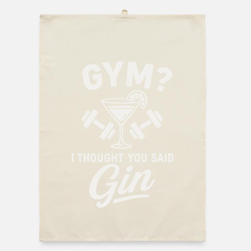 Gym or gin ? Organic dish towel