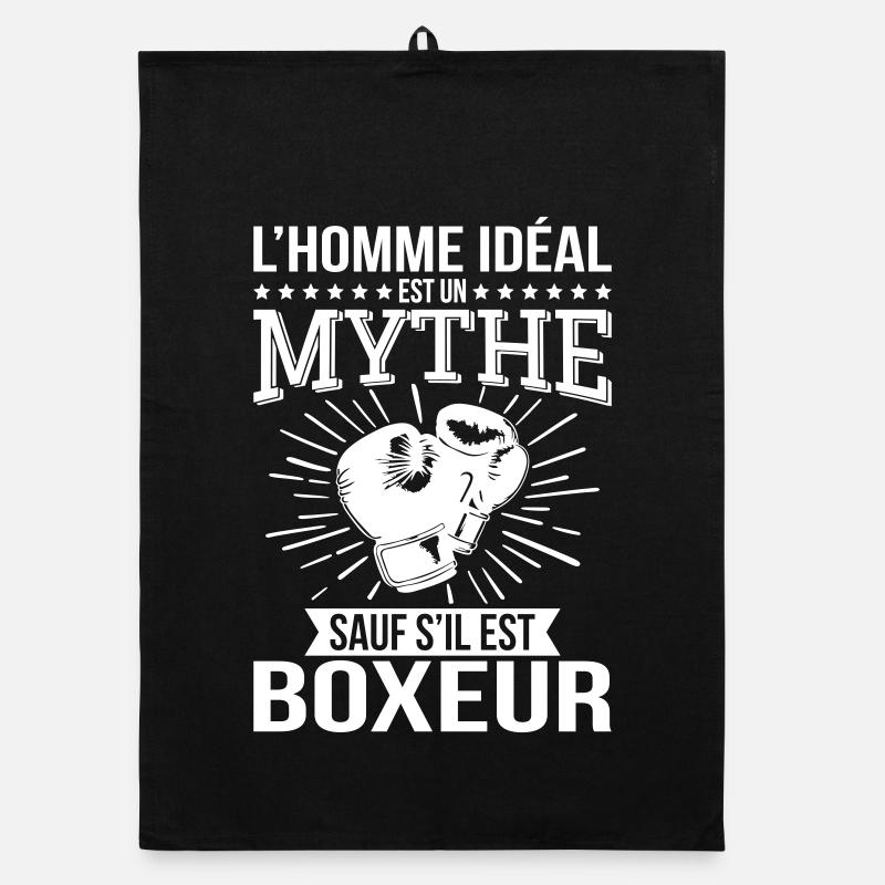 The ideal man is a myth unless he is a boxer Organic dish towel
