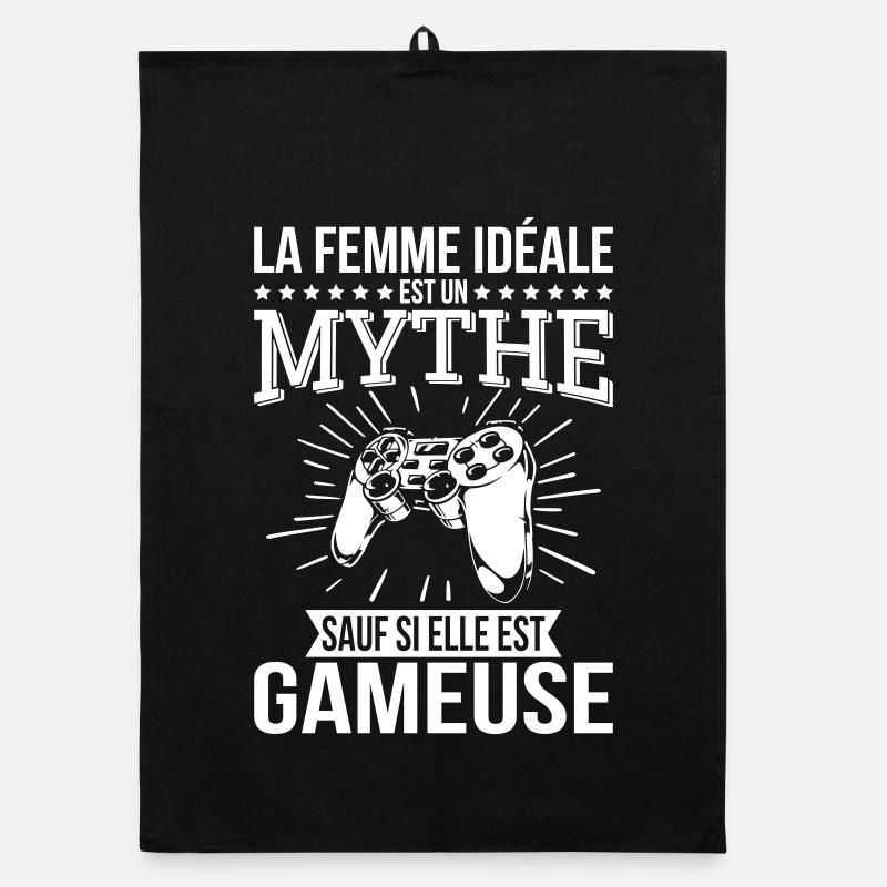 Die ideale Frau, ein Mythos, es sei denn, sie ist eine Gamerin Organic Geschirrtuch
