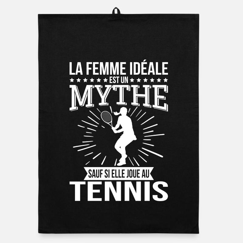 Die ideale Frau, ein Mythos, es sei denn, sie spielt Tennis Organic Geschirrtuch