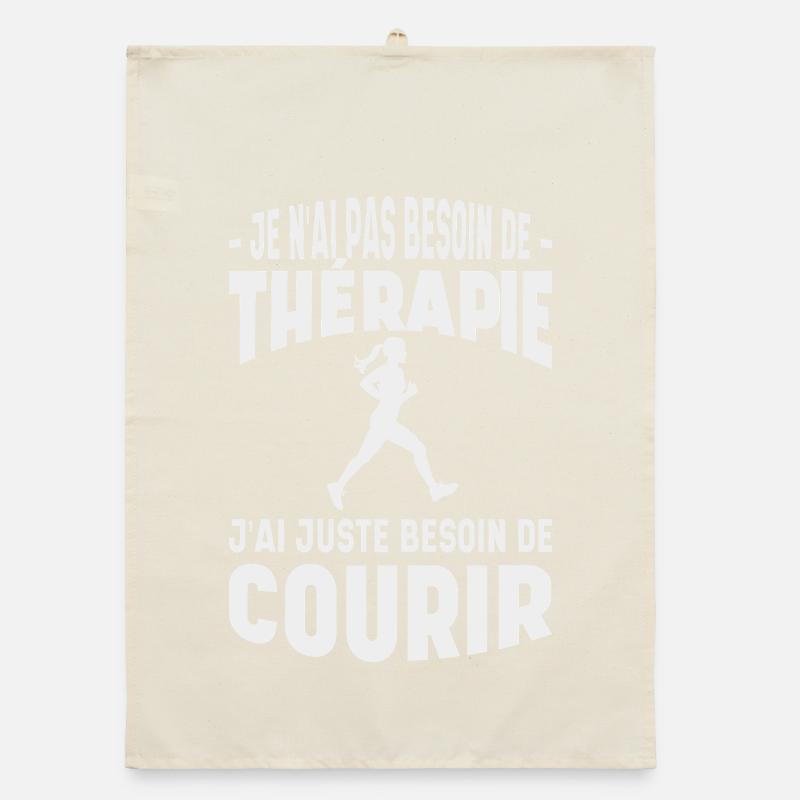 No Need for Therapy I Need to Run Organic dish towel