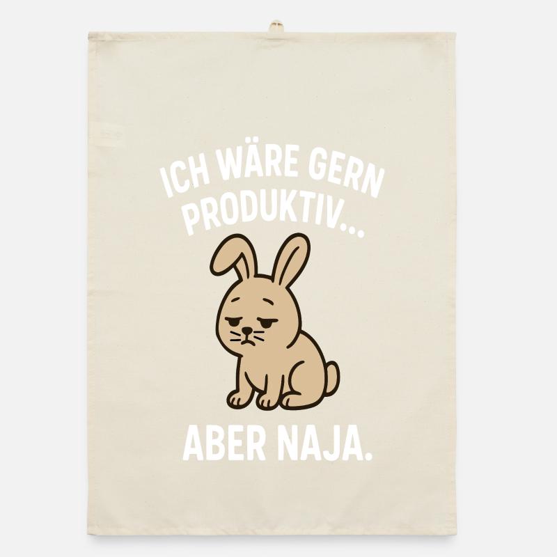 Sad Bunny Productive-Well Organic dish towel