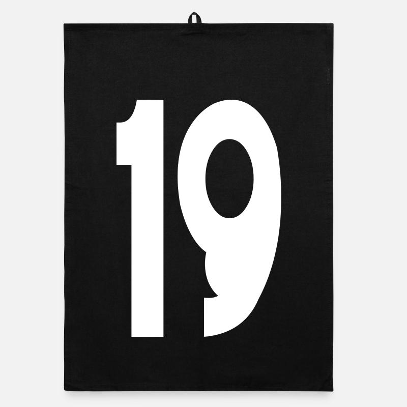 19 Dix-neuf Numéro 19 Torchon bio