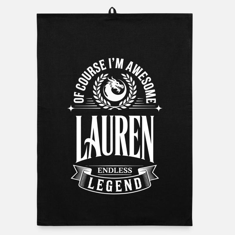 Lauren Name - La Légende Sans Fin & Style Impressionnant Torchon bio