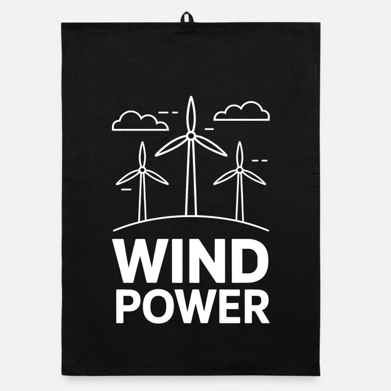  Wind Power Windkraft Erneuerbare Energie Organic Geschirrtuch