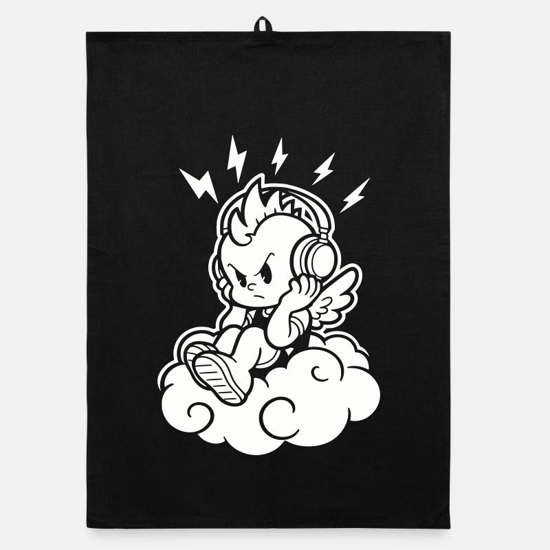 Punk Angel – Chérubin avec casque Torchon bio
