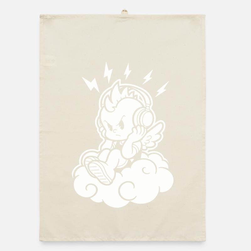 Punk Angel – Chérubin avec casque Torchon bio