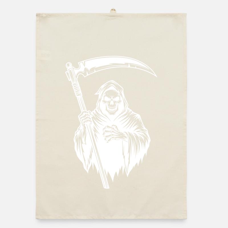 Der Sensenmann Reaper Design Skull Version Organic Geschirrtuch
