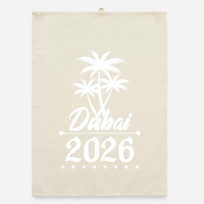 Dubai 2026 Palm Tree Emblem Organic dish towel