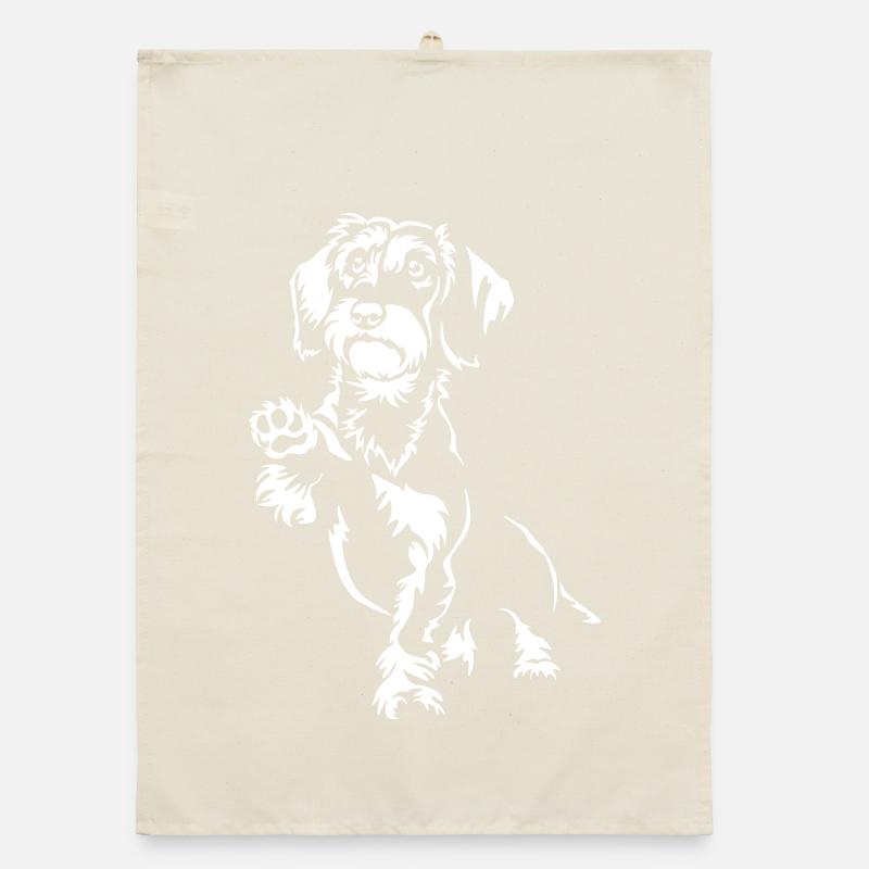 Dachshund "Black Edition" Organic dish towel