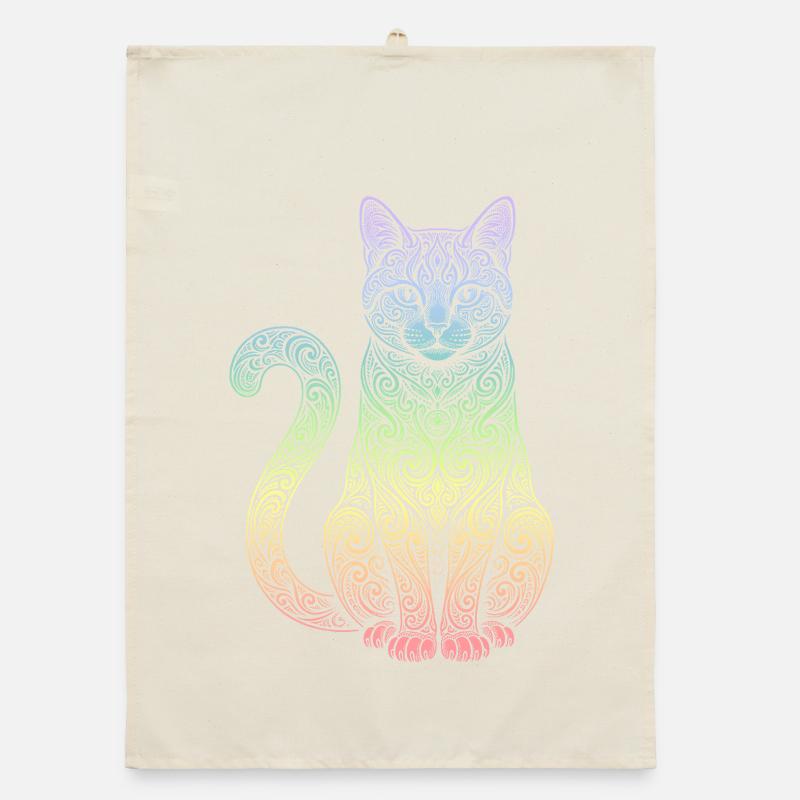 cat Organic dish towel