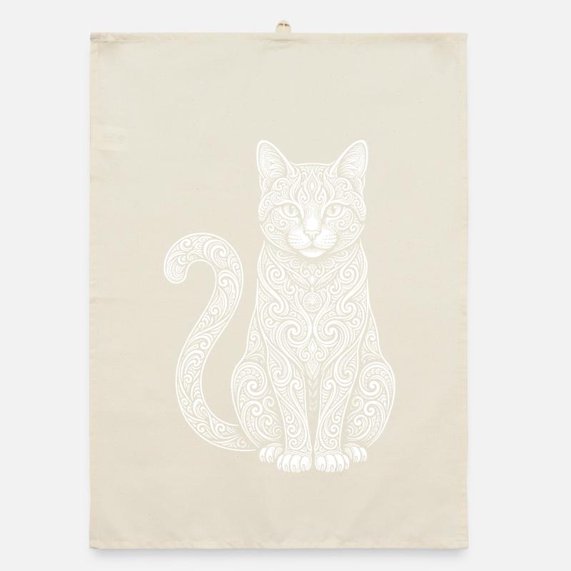 cat Organic dish towel