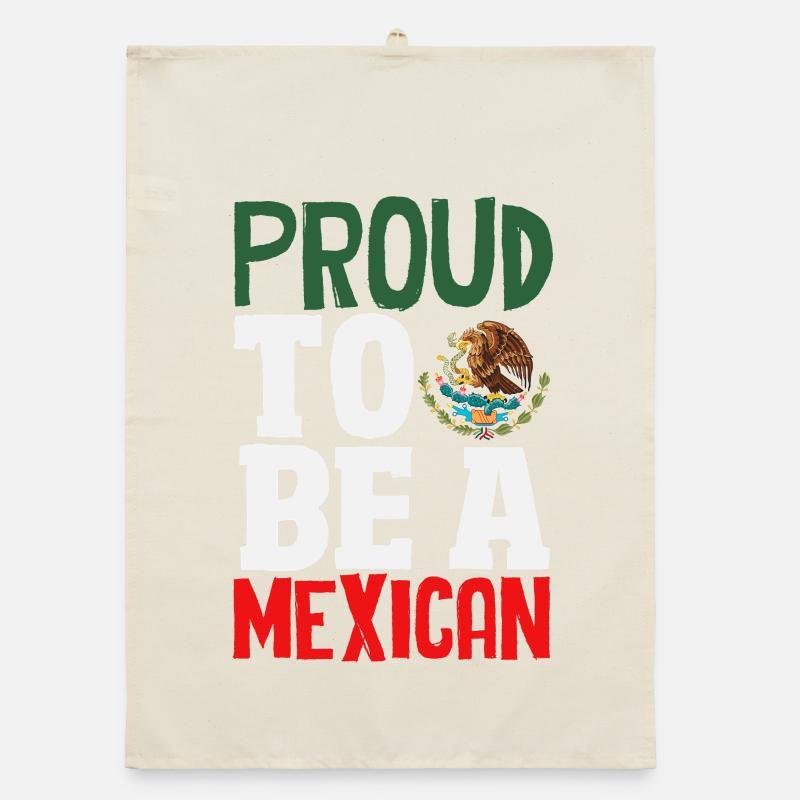 Fierté du Mexique & Maison Drapeau du Mexique Torchon bio