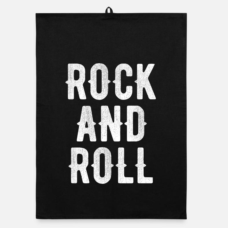 Typographie audacieuse du rock and roll Torchon bio