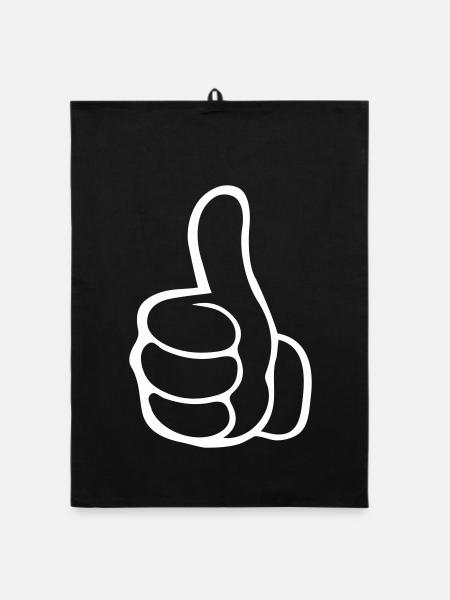 like hand - Organic dish towel - black - Front
