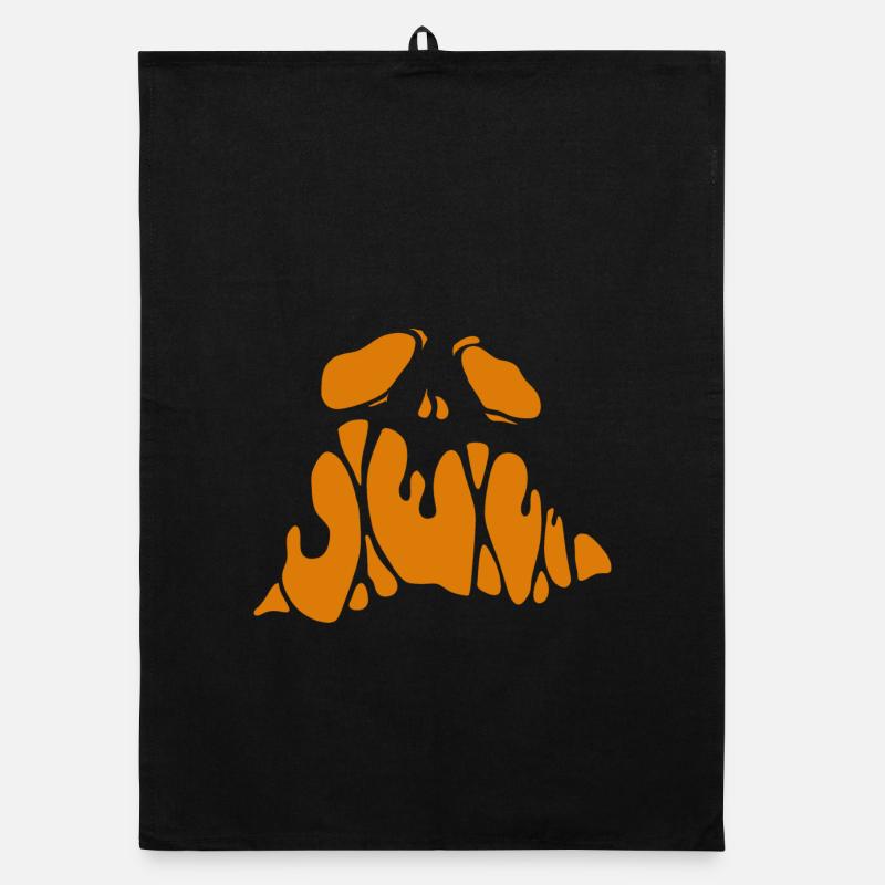 Kürbisfratze 4 Organic Geschirrtuch