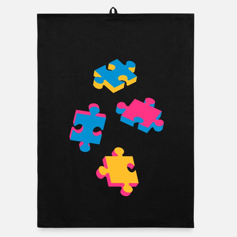 quatre pièces de puzzle Torchon bio