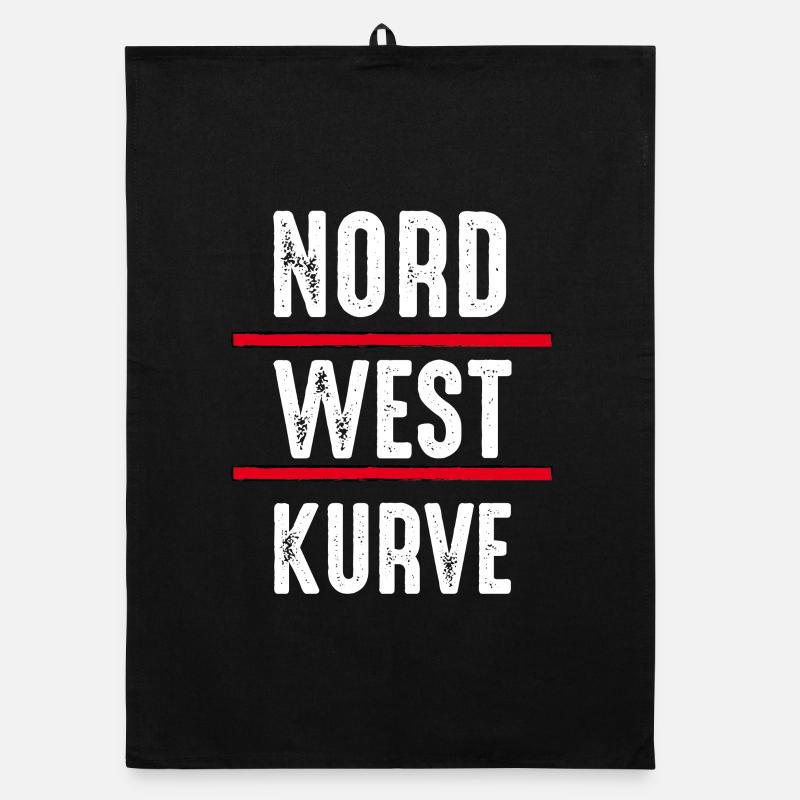 Nordwestkurve - Organic Geschirrtuch - Schwarz