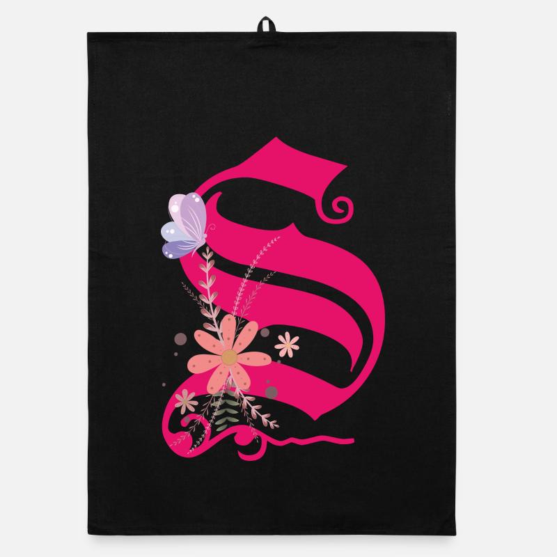 Letter S Organic dish towel
