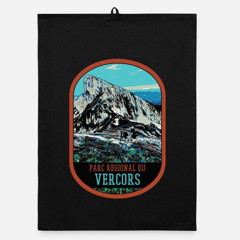 Illustration originale Parc Régional du Vercors Torchon bio