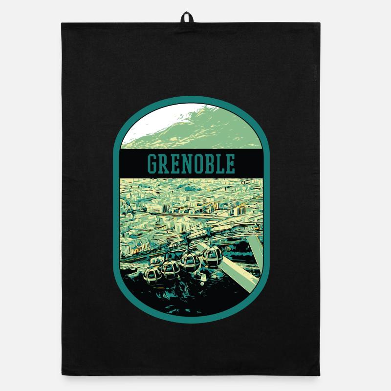 Panoramic Grenoble: Single View Cable Car Organic dish towel