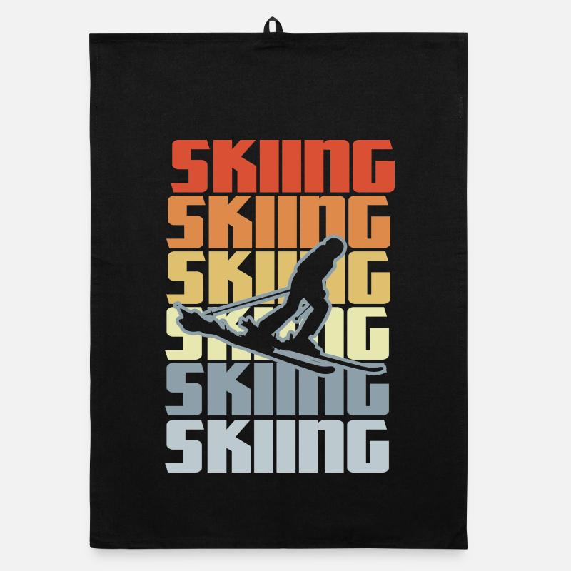 Skiing area Organic dish towel
