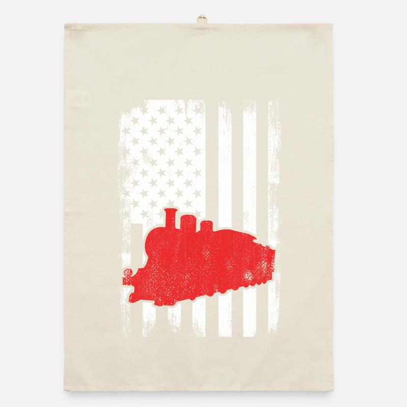 US Patriotischer Eisenbahner Organic Geschirrtuch