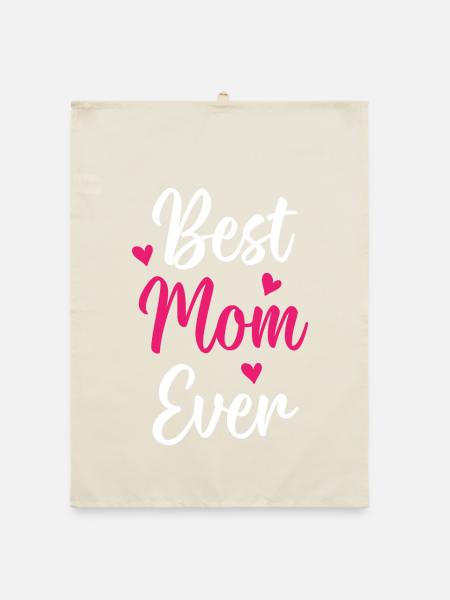 Best Mom Ever - Organic dish towel - nature - Front