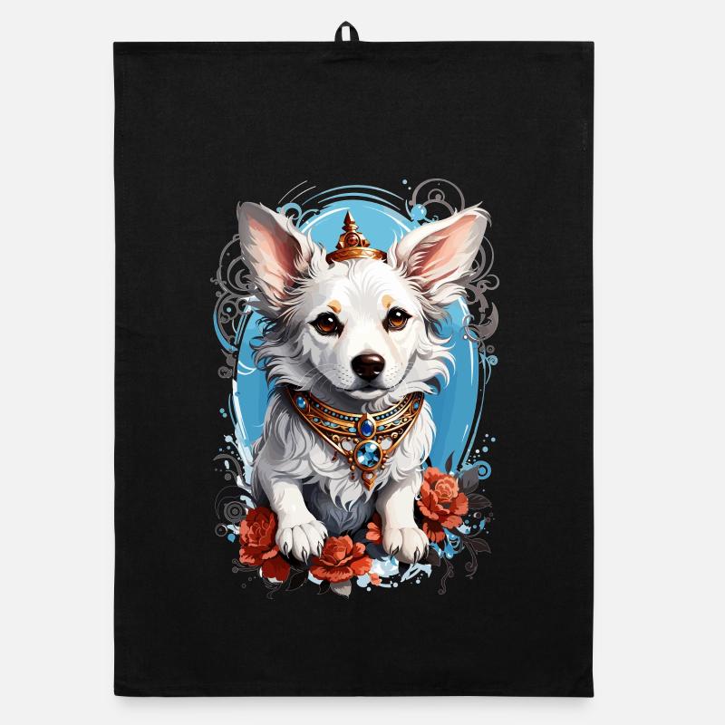 Cute dog Organic dish towel