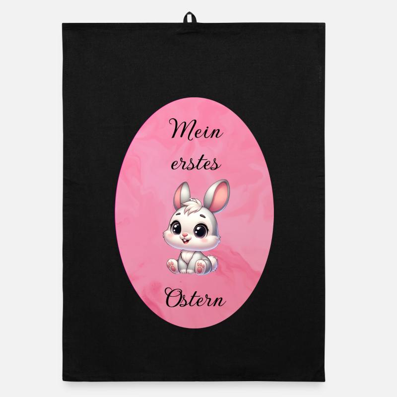 mein erstes Ostern - Organic Geschirrtuch - Schwarz