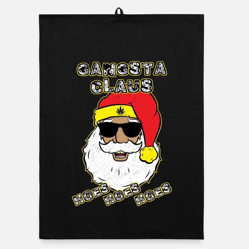 Gangsta Santa Cannabis Sweat à capuche Design Torchon bio