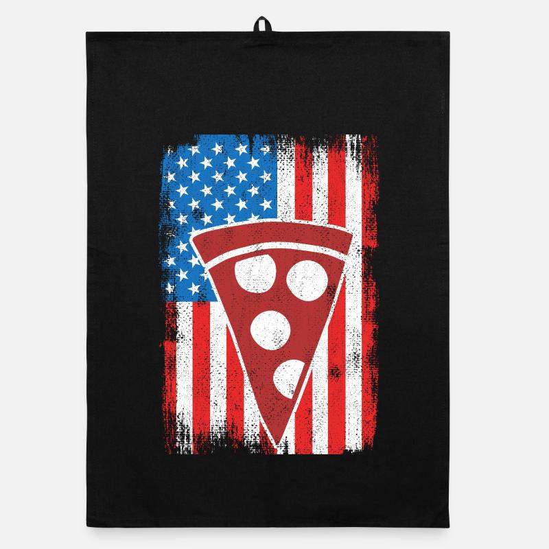 4. Juli US Pizza Organic Geschirrtuch